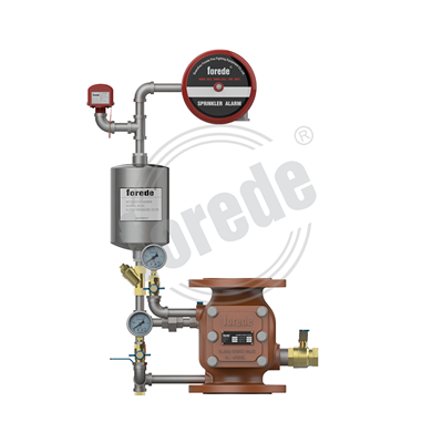 Falf Larwm Fflans Gyda Phibell Galfanedig