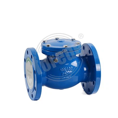 PN16 Falf Gwirio Swing Math Flange Haearn Hydwyth